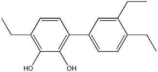 3-Ethyl-6-(3,4-diethylphenyl)benzene-1,2-diol Struktur