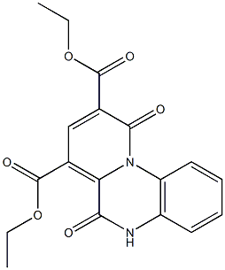 6,10-Dihydro-6,10-dioxo-5H-pyrido[1,2-a]quinoxaline-7,9-dicarboxylic acid diethyl ester Struktur