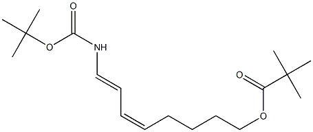 Pivalic acid [(5Z,7E)-8-[(tert-butyloxycarbonyl)amino]-5,7-octadienyl] ester Struktur