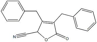 2,5-Dihydro-3-benzyl-4-benzyl-5-oxo-2-furancarbonitrile Struktur