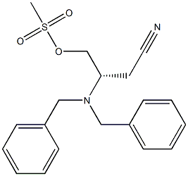 (S)-3-Dibenzylamino-4-methylsulfonyloxybutanenitrile Struktur