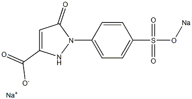 1-[4-(Sodiosulfo)phenyl]-2,5-dihydro-5-oxo-1H-pyrazole-3-carboxylic acid sodium salt Struktur