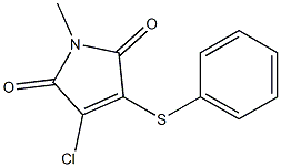 1-Methyl-3-phenylthio-4-chloro-1H-pyrrole-2,5-dione Struktur