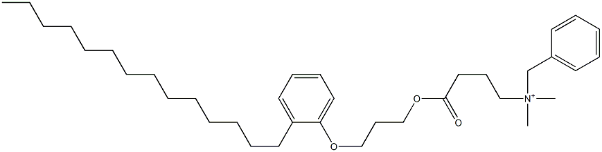 N,N-Dimethyl-N-benzyl-N-[3-[[3-(2-tetradecylphenyloxy)propyl]oxycarbonyl]propyl]aminium Struktur