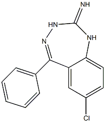 7-Chloro-5-phenyl-1H-1,3,4-benzotriazepin-2(3H)-imine Struktur