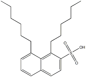 1,8-Dihexyl-2-naphthalenesulfonic acid Struktur