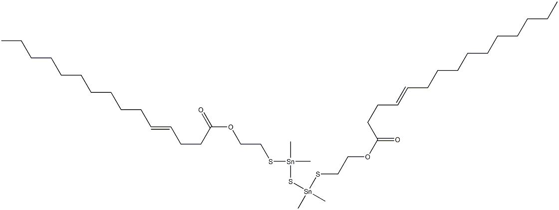 Bis[dimethyl[[2-(3-tetradecenylcarbonyloxy)ethyl]thio]stannyl] sulfide Struktur