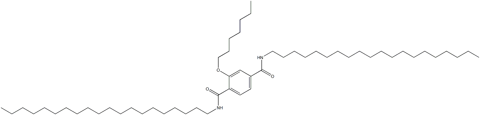 2-(Heptyloxy)-N,N'-diicosylterephthalamide Struktur