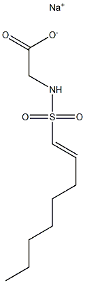 N-(1-Octenylsulfonyl)glycine sodium salt Struktur