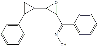 (E)-[3-(2-Phenylcyclopropyl)oxiranyl]phenyl ketone oxime Struktur