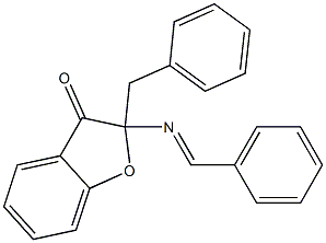 2-Benzyl-2-benzylideneaminobenzofuran-3(2H)-one Struktur