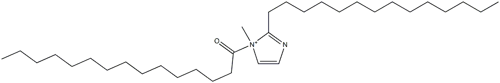 1-Methyl-1-pentadecanoyl-2-tetradecyl-1H-imidazol-1-ium Struktur