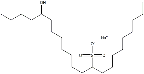 18-Hydroxydocosane-10-sulfonic acid sodium salt Struktur