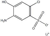 3-Amino-6-chloro-4-hydroxybenzenesulfonic acid lithium salt Struktur