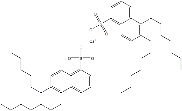 Bis(5,6-diheptyl-1-naphthalenesulfonic acid)calcium salt Struktur