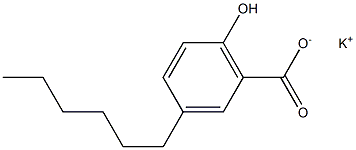 3-Hexyl-6-hydroxybenzoic acid potassium salt Struktur