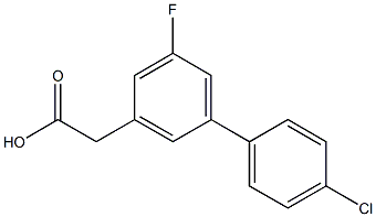 4'-Chloro-5-fluoro-1,1'-biphenyl-3-acetic acid Struktur