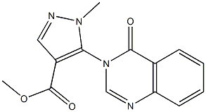 1-Methyl-5-[(3,4-dihydro-4-oxoquinazolin)-3-yl]-1H-pyrazole-4-carboxylic acid methyl ester Struktur