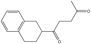 1-[(1,2,3,4-Tetrahydronaphthalen)-2-yl]pentane-1,4-dione Struktur