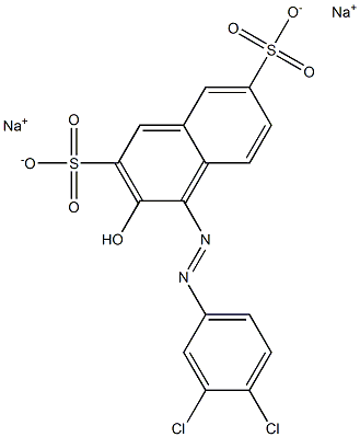 4-[(3,4-Dichlorophenyl)azo]-3-hydroxynaphthalene-2,7-disulfonic acid disodium salt Struktur