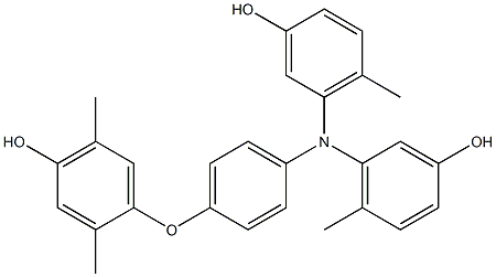 N,N-Bis(3-hydroxy-6-methylphenyl)-4-(4-hydroxy-2,5-dimethylphenoxy)benzenamine Struktur