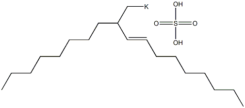 Sulfuric acid 2-octyl-3-undecenyl=potassium ester salt Struktur