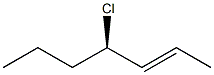 [2E,4R,(-)]-4-Chloro-2-heptene Struktur