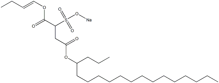 2-(Sodiosulfo)succinic acid 4-octadecyl 1-(1-butenyl) ester Struktur