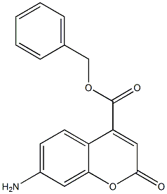 7-Amino-2-oxo-2H-1-benzopyran-4-carboxylic acid benzyl ester Struktur