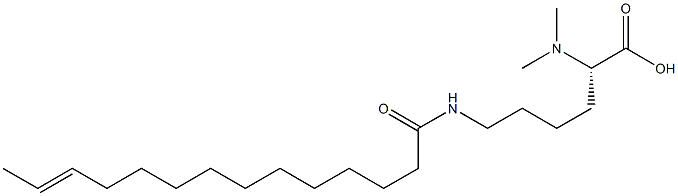 N6-(12-Tetradecenoyl)-N2,N2-dimethyllysine Struktur