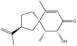 (2S,5R,9R,10R)-9-Hydroxy-6,10-dimethyl-2-(1-methylethenyl)spiro[4.5]dec-6-en-8-one Struktur