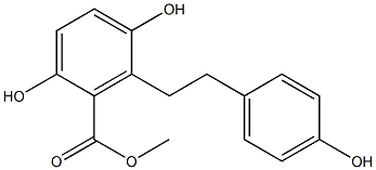 6-(4-Hydroxyphenethyl)-2,5-dihydroxybenzoic acid methyl ester Struktur