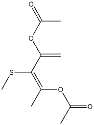 2,4-Diacetoxy-3-methylthio-1,3-pentadiene Struktur