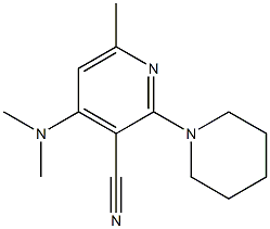 2-Piperidino-4-(dimethylamino)-6-methylpyridine-3-carbonitrile Struktur