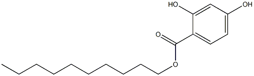 2,4-Dihydroxybenzoic acid decyl ester Struktur