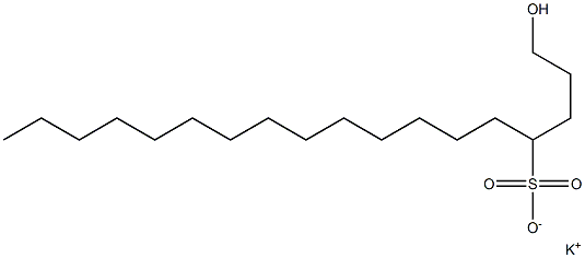 1-Hydroxyoctadecane-4-sulfonic acid potassium salt Struktur