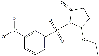 5-Ethoxy-1-[[3-nitrophenyl]sulfonyl]pyrrolidin-2-one Struktur