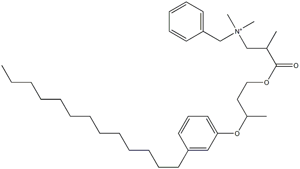 N,N-Dimethyl-N-benzyl-N-[2-[[3-(3-tridecylphenyloxy)butyl]oxycarbonyl]propyl]aminium Struktur