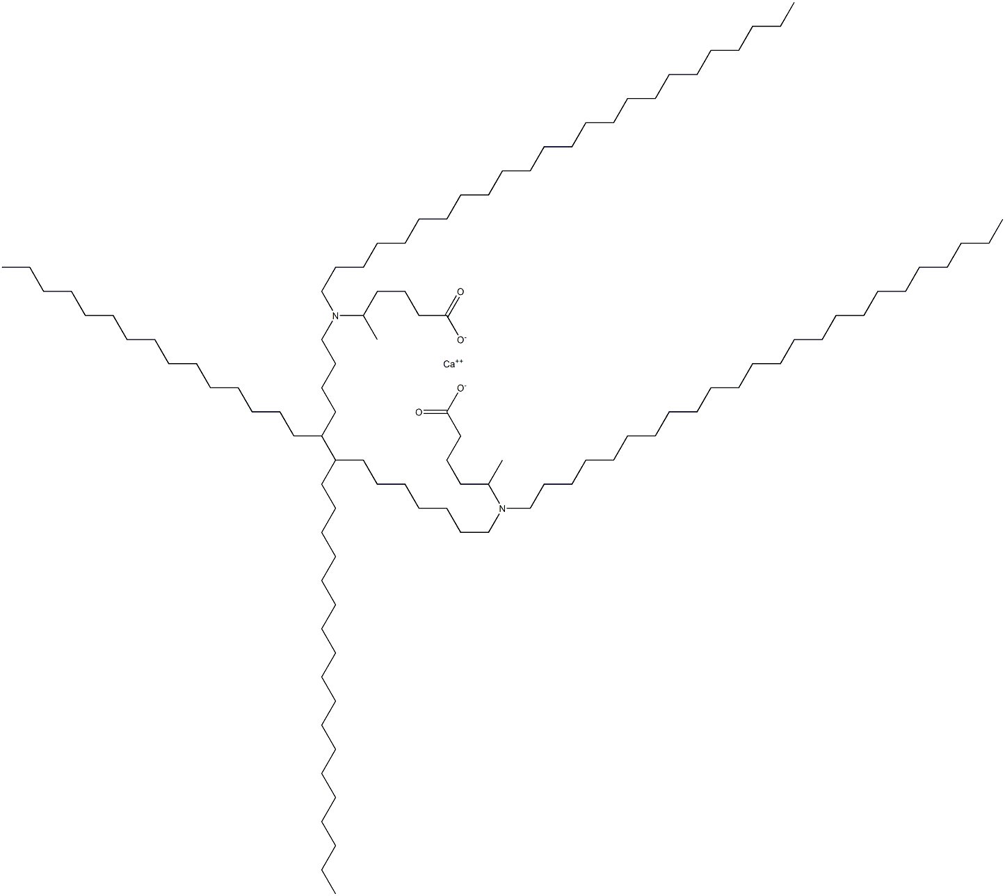 Bis[5-(ditetracosylamino)hexanoic acid]calcium salt Struktur