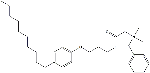 N,N-Dimethyl-N-benzyl-N-[1-[[3-(4-decylphenyloxy)propyl]oxycarbonyl]ethyl]aminium Struktur