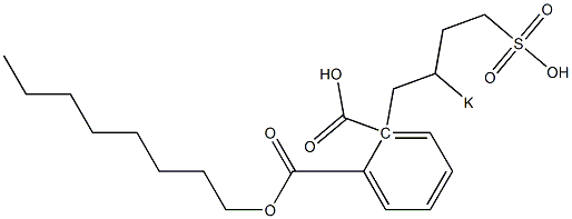 Phthalic acid 1-octyl 2-(2-potassiosulfobutyl) ester Struktur