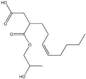 2-(3-Octenyl)succinic acid hydrogen 1-(2-hydroxypropyl) ester Struktur