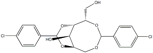 2-O,6-O:3-O,5-O-Bis(4-chlorobenzylidene)-D-glucitol Struktur