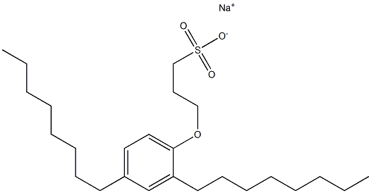 3-(2,4-Dioctylphenoxy)propane-1-sulfonic acid sodium salt Struktur