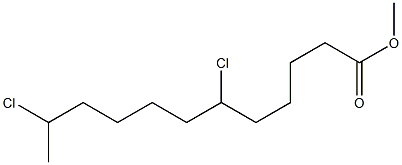 6,11-Dichlorododecanoic acid methyl ester Struktur