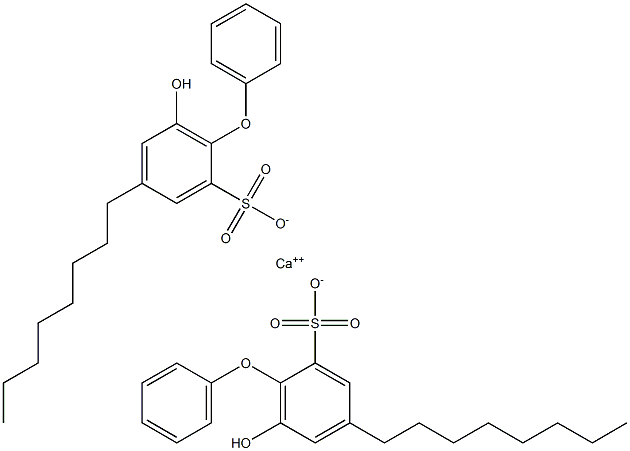 Bis(6-hydroxy-4-octyl[oxybisbenzene]-2-sulfonic acid)calcium salt Struktur