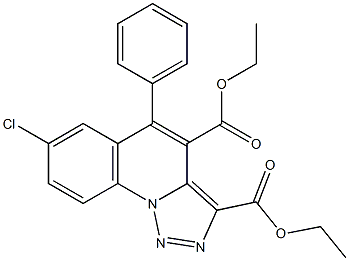 7-Chloro-5-phenyl[1,2,3]triazolo[1,5-a]quinoline-3,4-dicarboxylic acid diethyl ester Struktur