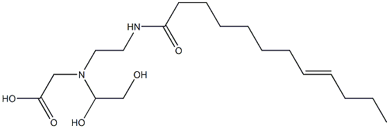 N-(1,2-Dihydroxyethyl)-N-[2-(8-dodecenoylamino)ethyl]aminoacetic acid Struktur