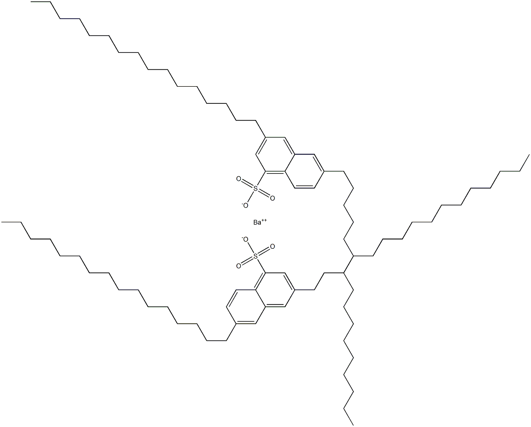 Bis(3,6-dihexadecyl-1-naphthalenesulfonic acid)barium salt Struktur