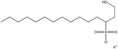 1-Hydroxypentadecane-3-sulfonic acid potassium salt Struktur